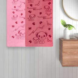 FABINALIV Kids Red & Pink 2 Pieces Printed Cotton 300 GSM Bath Towel-picture-3