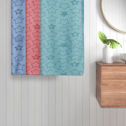 FABINALIV Blue & Red Kids 3 Pieces Geometric Printed Cotton 350 GSM Bath Towels-picture-27