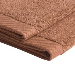 DDecor Unisex Set Of 2 Brown Solid 450 GSM Live Beautiful Hand Towels image 2