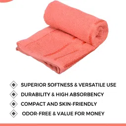 Kuber Industries 4 Pieces Brown & Orange Pure Cotton 380 Lining Face Towels image 2