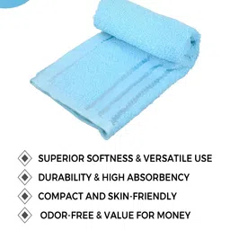 Kuber Industries 5-Pcs Blue & Orange Coloured 380 GSM Pure Cotton Face Towels image 2