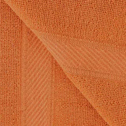 Kuber Industries Set Of 3 Orange Solid 500 GSM Bath Towels image 5