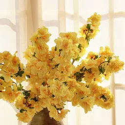 Pure Home and Living Yellow Azalea Artificial Flowers image 1