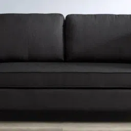 woodsworth from pepperfry Miranda Chenille Fabric 3 Seater Sofa In Charcoal Grey Colour image 1