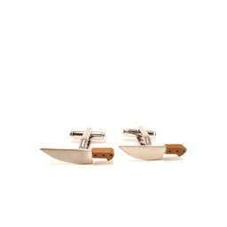 PELUCHE Brown Novelty Silver Knife Contemporary Cufflink-picture-35
