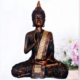 JAIPUR ACE Gunmetal-Toned Buddha Idol Showpiece-image-69