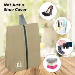 Kuber Industries Brown 12 Pieces Fabric Multi-Utility Organisers image 5