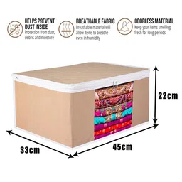 Kuber Industries Brown Set of 12 Saree Organisers image 5