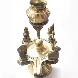 Navyaksh Gold-Toned Shivlinga with Shiv Pariwar Religious Idol Showpiece-picture-21
