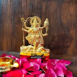 Navyaksh Gold-Toned Metal Kali Mata Ji Religious Showpiece-image-29