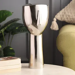 Decor de Maison Silver-Toned Abstract Face Decorative Showpiece-picture-12