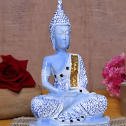 GW CREATIONS Blue & White Buddha Idol Showpiece-image-67