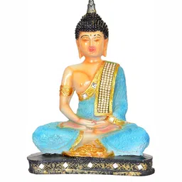 GW CREATIONS Blue & Gold-Toned Buddha Idol Showpiece-image-65
