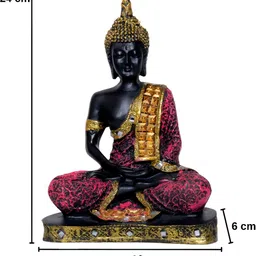 GW CREATIONS Pink & Gold-Toned Buddha Idol Showpiece-image-72