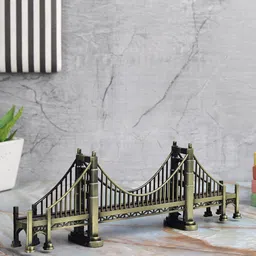 EXIM DECOR Gun Metal-Toned California Golden Gate Bridge Miniature Showpiece-image-10
