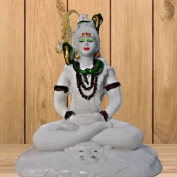 SANKALAN CREATIONS White & Gold Toned Religious Marble Showpiece-image-10