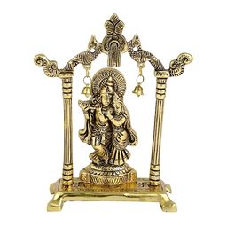 CraftVatika Gold Toned Radha Krishna Religious Idol Showpiece-picture-43