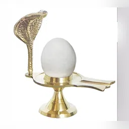 Navyaksh Gold Toned & White Religious Brass Showpiece image 3