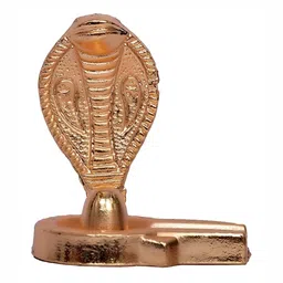 Navyaksh Gold-Toned Brass Shivling Decorative Showpiece image 4