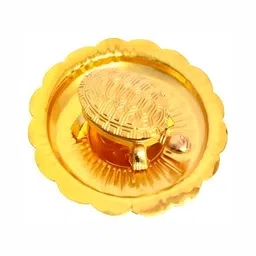 Navyaksh Gold-Toned Brass Kachua With Plate Showpiece image 5