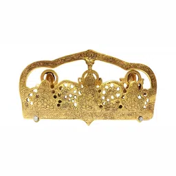 Navyaksh Gold-Toned Metal Laxmi Ganesh Saraswati Religious Showpiece image 3