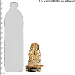 Navyaksh Gold-Toned Metal Ganesh Showpiece image 5