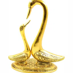 Navyaksh Gold-Toned Metal Duck Showpiece image 4