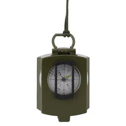 EXIM DECOR Green Metal Nautical Trekking Compass Showpiece image 3