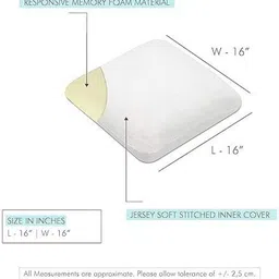 LA VERNE White Set of 4 Memory Foam Filled Polyester Ultra Soft Sleep Pillow image 2