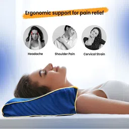 Sleepsia Blue Memory Foam Filled Therapedic Pillow image 5