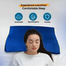 Sleepsia Blue Memory Foam Filled Therapedic Pillow image 2