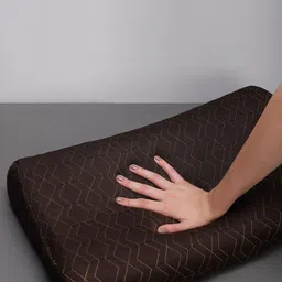 LA VERNE Brown 2 Pieces Cooling Gel Infused Pincore Breathable Contour Memory Foam Pillow image 3