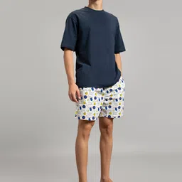 Bewakoof Men White & Blue Typography Printed Boxers image 4