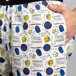 Bewakoof Men White & Blue Typography Printed Boxers image 5