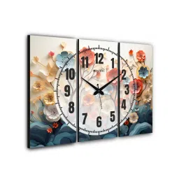olive tree Floral 24 Inches Clock With Wall Art image 4