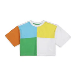 SPUNKIES Colourblocked Cotton Boxy Top-picture-56