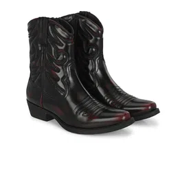 Delize Men Textured Mid-Top Cowboy Boots-picture-22