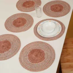 hosta homes Set of 6 Pure Cotton Geometric Print Digitally Printed Table Runners-picture-25