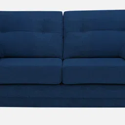 mintwud from pepperfry Tochi Fabric 2 Seater Sofa In Blue Colour image 4