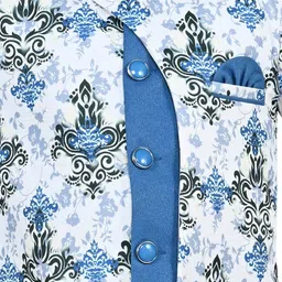 BAESD Boys Printed Mandarin Collar Suit image 2