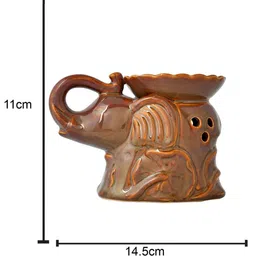 tayhaa Tranquil Elephant Brown Ceramic Oil Diffuser image 3
