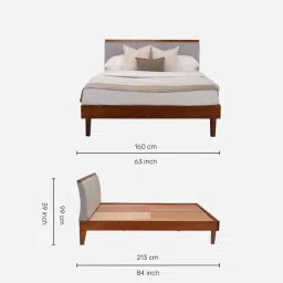 durian Garren Queen Bed Queen Bed In Brown Finish image 2