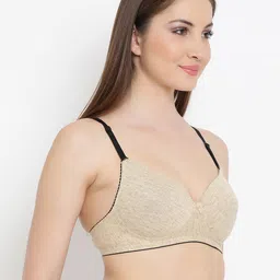 Clovia Cotton Rich Padded Non-Wired Push-Up Multiway T-Shirt Bra image 2