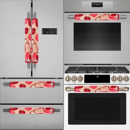 E-Retailer Set of 9 Exclusive Waterproof PVC Refrigerator Appliances Cover image 2