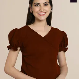 Mast & Harbour Women Pack of 2 Square Neck Peplum Regular Top-picture-26
