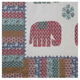 Trance Home Linen Blue & Red 8 Pieces 108 TC Pure Cotton Jaipuri Printed Diwan Set image 3