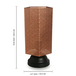 ExclusiveLane Copper-Toned Textured Handcrafted Moroccan Shimmer Bedside Table Lamp image 2