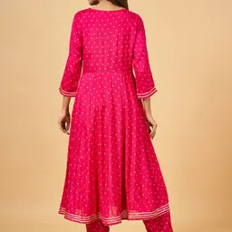 YU by Pantaloons Floral Embroidered Kurta with Trousers & Dupatta image 4