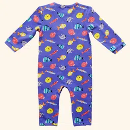 Ola! Otter Infants Conversational Printed Organic Cotton Romper image 3