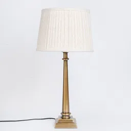 Fabindia Varni Gold-Toned Metal Frustum Shaped Table Lamp image 2